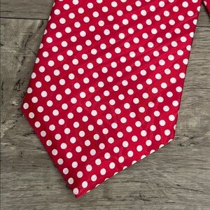 Vintage Henry Alan Neckwear Red Polka Dot Silk Necktie